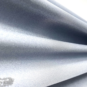 Silver Shiny 4 Way Stretch Nylon Spandex Fabric By The Yard | 58” Width | Ultra Soft and smooth | Swimwear Spandex Fabric