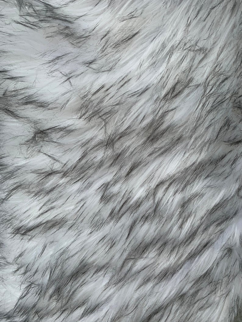 White Long Pile Mongolian Faux Fur Fabric Sold by the Yard 60 