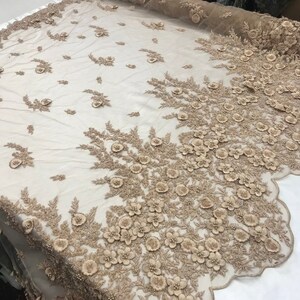 Taupe lace fabric discount