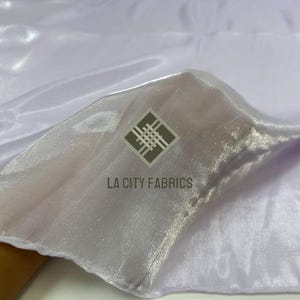 Lilac Crystal liquid Chiffon Fabric Iridescent Reflective Chiffon Fabric By The Yard for decorations, dress, and more