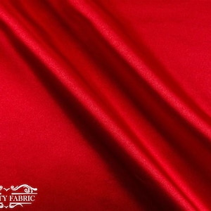 HOTGODEN Satin Fabric: 60 Wide 2 Yards,5 Yards Red Solid Satin Fabric for  Wedding, Bridal, Decoration, Fashion, Apparel Crafts