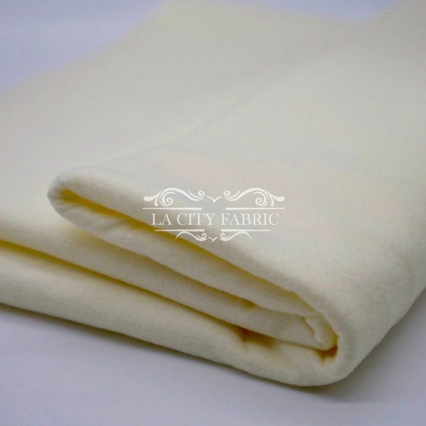 Ivory Acrylic Felt Fabric 72" Wide _ Felt Fabric Material Craft Soft Polyester _ Thick Quality Felt Fabric By The Yard _ Felt By The Bolt