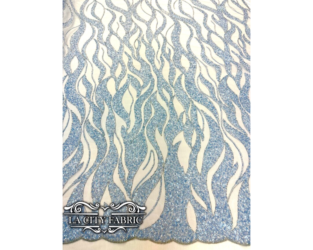Baby Blue Embroidered Lace Eb5018 main image 1
