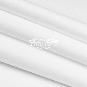 White Acrylic Felt Fabric 72&quot; Wide _ Felt Fabric Material Craft Soft Polyester _ Thick Quality Felt Fabric   By The Yard _ Felt By The Bolt