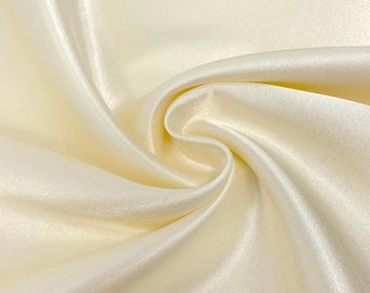 Premium Bridal Wedding Satin Charmeuse Fabric - 60 Inches Wide, Sold By The Yard 4 thumbnail image