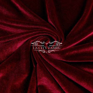 Upholstery Wine Red Velvet Fabric, Fabric by the Yard, Curtain Fabrics,  Pillow Fabric, Furniture Chair Fabrics, Velvet Fabric by the Yard 