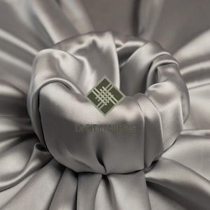 Silver Luxury 2 Way Stretchy Silky Satin Fabric By the Yard On Spandex Fabric Shiny Thick Satin Fabric (60” wide) Dresses