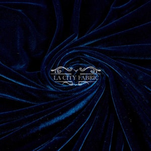 Peacock Stretch Velvet Fabric by the Yard _ 4 Way Stretch Spandex Fabric _ Thick and Soft Fabric