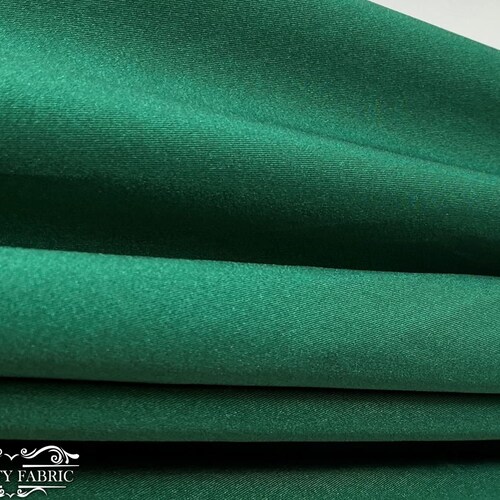 Hunter Green Shiny 4 Way Stretch Nylon Spandex Fabric By The Yard | 58” Width | Ultra Soft and smooth | Swimwear Spandex Fabric