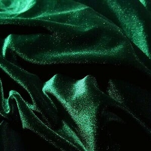 ハンターグリーン_柔らかくて品質の良いストレッチベルベット生地_幅58インチ_とても柔らかい_軽量_ドレス、装飾、衣類、縫製に使用