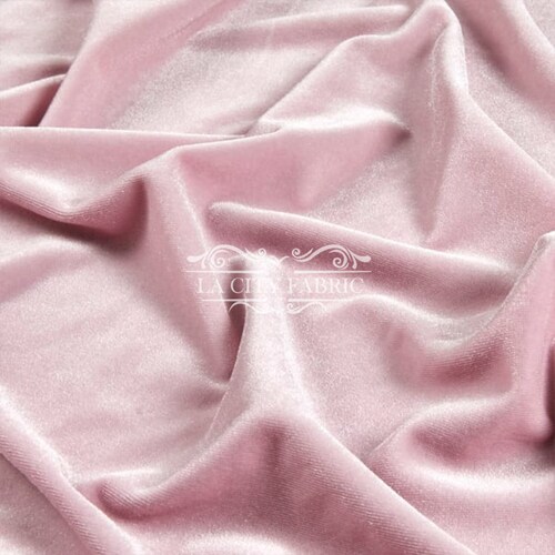Blush Pink Velvet Fabric by the Yard Luxury Pink Velvet Etsy