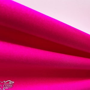 Neon Fuchsia 4 Shiny Way Stretch Nylon Spandex Fabric By The Yard | 58” Width | Ultra Soft and smooth | Swimwear Spandex Fabric
