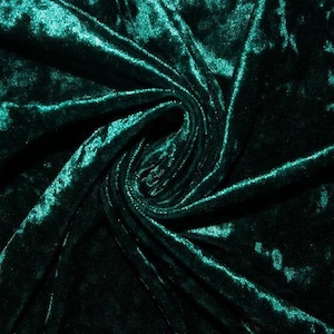 2019 Emerald op maat gesneden / Stretch Crushed Velvet Fabric 58 "/ 60"/ op maat gesneden / voor jurken / tops / kort / rokken / laarzen / tassen / decoratie /