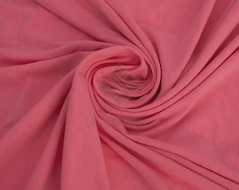 Hot Pink Jersey Knit Cotton Spandex Fabric By The Yard 4 Way Stretch Fabric for clothing, shirts, dress 60” Wide