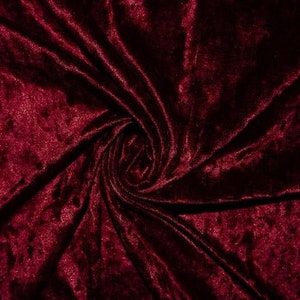 2019 Burgundy op maat gesneden/Stretch Crushed Velvet Fabric 58"/60"/cut to size/For Dresses/Tops/Short/Skirts/Boots/Bags/Decoration/