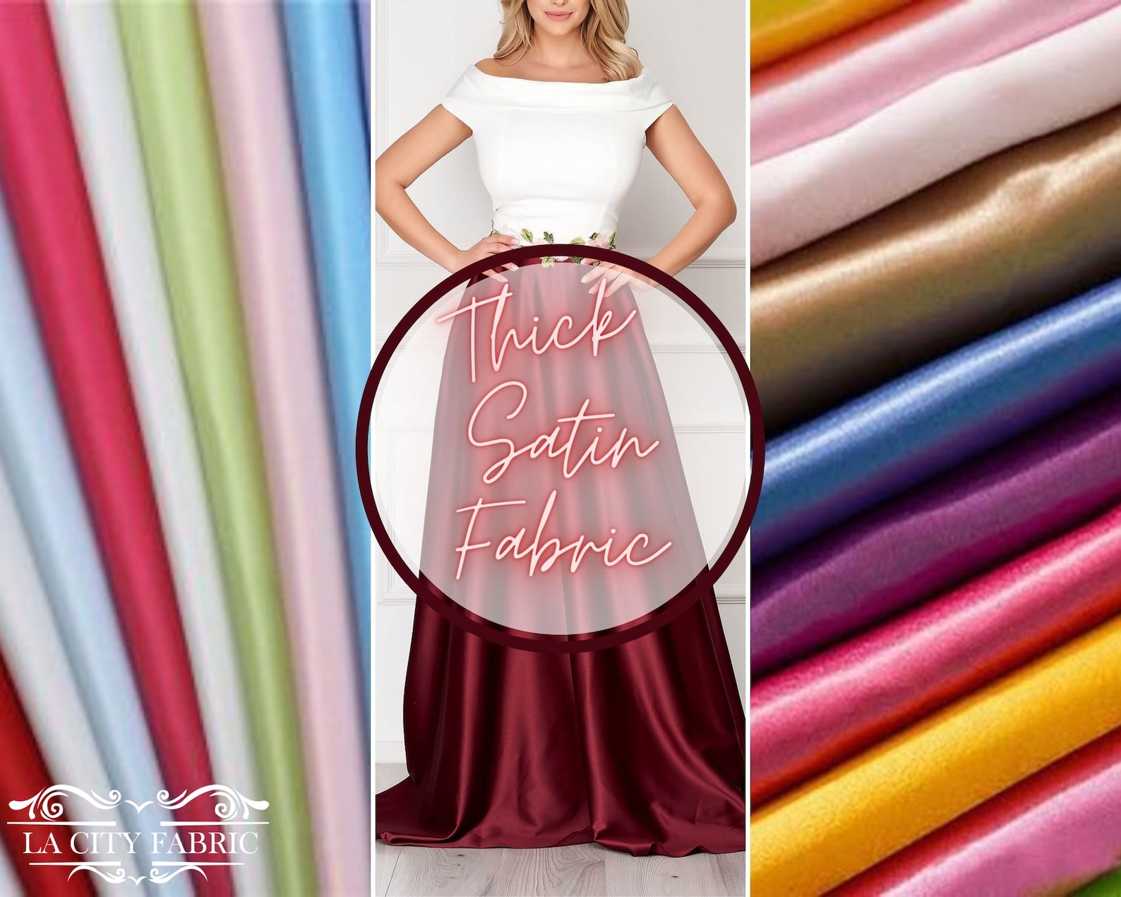 Fancy Cloth Satin Fabric By the Yard Pre Order