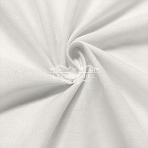 White Solid Poly Cotton Broadcloth Fabric by the Yard | By the Roll | Soft and High-Quality Cotton Fabric | Wholesale Price Fabric