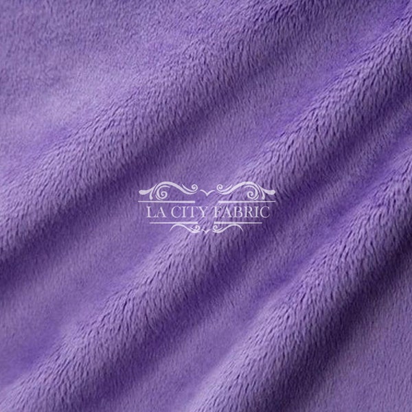 Lavendel Fester Minky Stoff 3mm Flor Weich und kuschelig 160" Breite Plüsch _ Kunstfell Stoff _ Verwendet für Decke und mehr