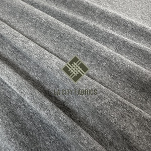 Charcoal Jersey Knit Cotton Spandex Fabric By The Yard 4 Way Stretch Fabric for clothing, shirts, dress 60” Wide