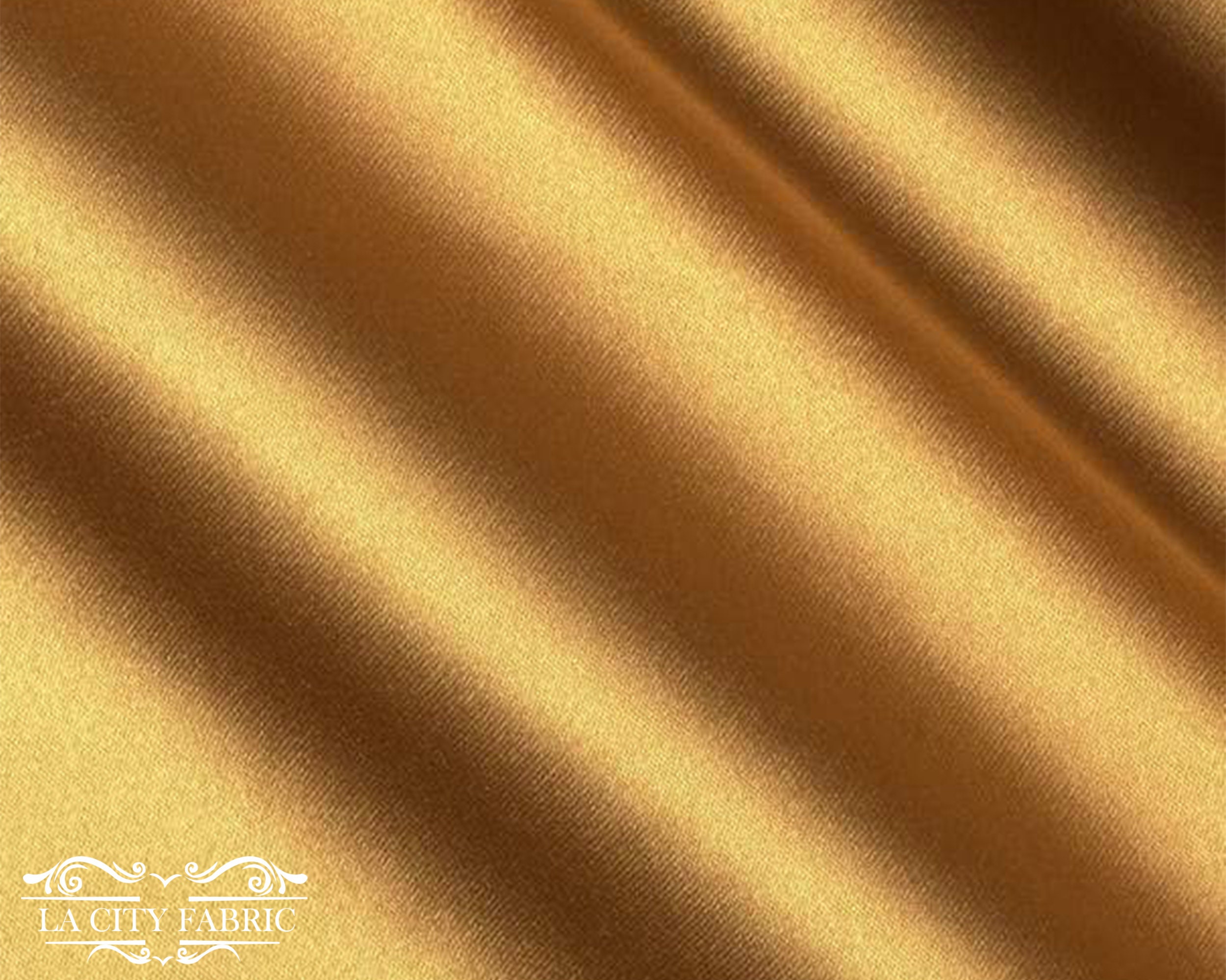Gold Silky Stretch Charmeuse Satin, Deep Gold Soft Silky Fabric, Gold  Stretch Satin, Gold Light Weight Stretch Silk for Dress 