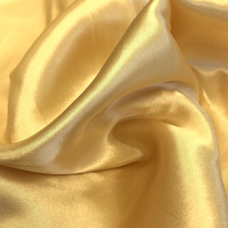 French GOLD Charmeuse Stretch Silky Soft Satin Sold by the - Etsy