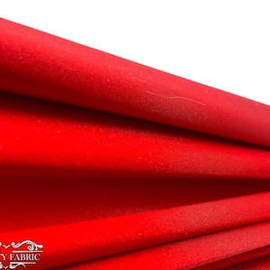Red Shiny 4 Way Stretch Nylon Spandex Fabric By The Yard | 58” Width | Ultra Soft and smooth | Swimwear Spandex Fabric