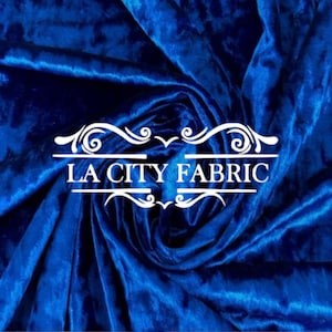 Tecido de veludo azul royal amassado, elastano, tecido de veludo elástico por metro, vestido de veludo de 60” de largura, toalha de mesa de veludo