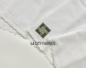 White Cotton Broadcloth Fabric by the Yard – Smooth 100% Cotton Fabric for Shirts, Apparel, Quilts, and DIY Sewing Projects