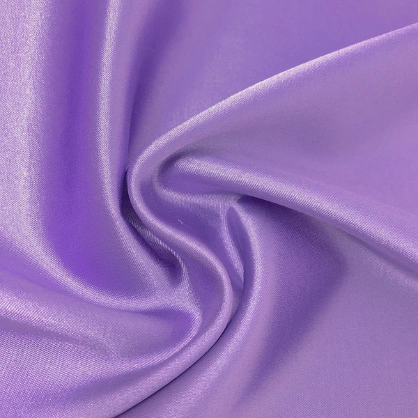 LILAC Charmeuse Silky Soft Medium Satin Fabric 60 Wide Inches Sold By The Yard Used for Decorations, Clothing, Dresses.