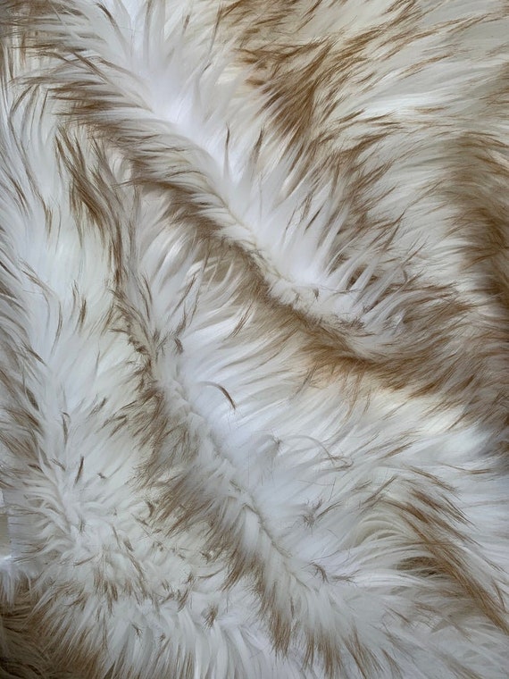 2023 Fabulous/brown-white/animal Faux Fur Long Pile 60 Width//fox Fake Faux  Fur Fabric Sold by the Yard//fashion/coat/blanket 