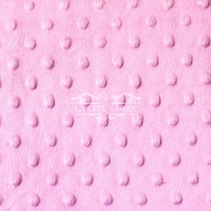 New Light Pink Minky Fabric By The Yard / 4 Way Stretch Minky Fabric / Polka Dimple Dot Minky Fabric / Soft Fabric