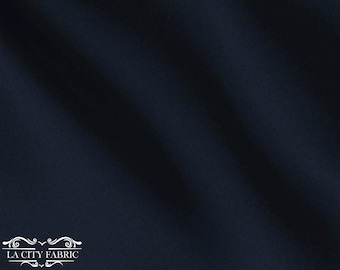 Navy Thick Satin Fabric By The Yard | Bridal Satin Fabric Silky and Smooth Fabric for Decoration, Tablecloth, Dresses