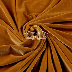 Tessuto in velluto elasticizzato beige tagliato a misura _ Tessuto Spandex stretch a 4 modi _ Tessuto spesso e morbido