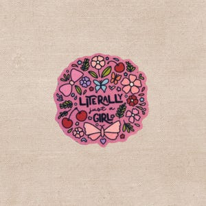 Sticker coquette - Littéralement juste une fille