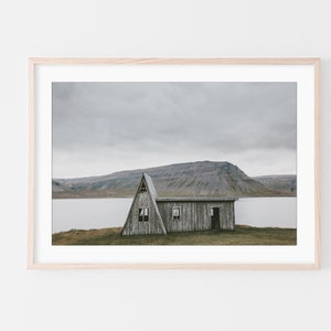 Iceland Wall Art, Cabin Wall Art, Fine Art Prints, Minimalist Wall Art Print, Modern Scandinavian Wall Decor, Moody, Travel Photography
