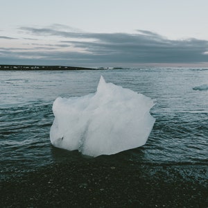 Jökulsárlón, Diamond Beach, Glacial Lagoon, Iceland Wall Art, Fine Art Print, Minimalist Wall Art Print, Modern Scandinavian Wall Decor image 3