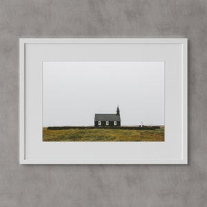 Black Church of Buðir, Iceland Wall Art, Fine Art Print, Minimalist Wall Art Print, Modern Scandinavian Wall Decor, Travel Photography