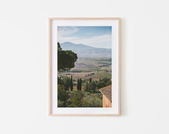 Pienza, Rolling Hills of Tuscany, Italy Wall Art, Val d'Orcia, Cypress Trees, Fine Art Photo Prints, Italian Countryside, Tuscan Landscape