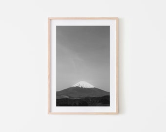 Japan Wall Art, Mount Fuji, Black & White, Fine Art Prints, Minimalist Wall Art Print, Modern Wall Decor, Pretty Cities, Landscape Photo