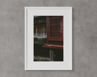 Japan, Old Town Kanazawa, Japanese Print, Moody Wall Art, Fine Art Prints, Minimalist, Modern Wall Decor, Travel, Asia, Traditional Japan