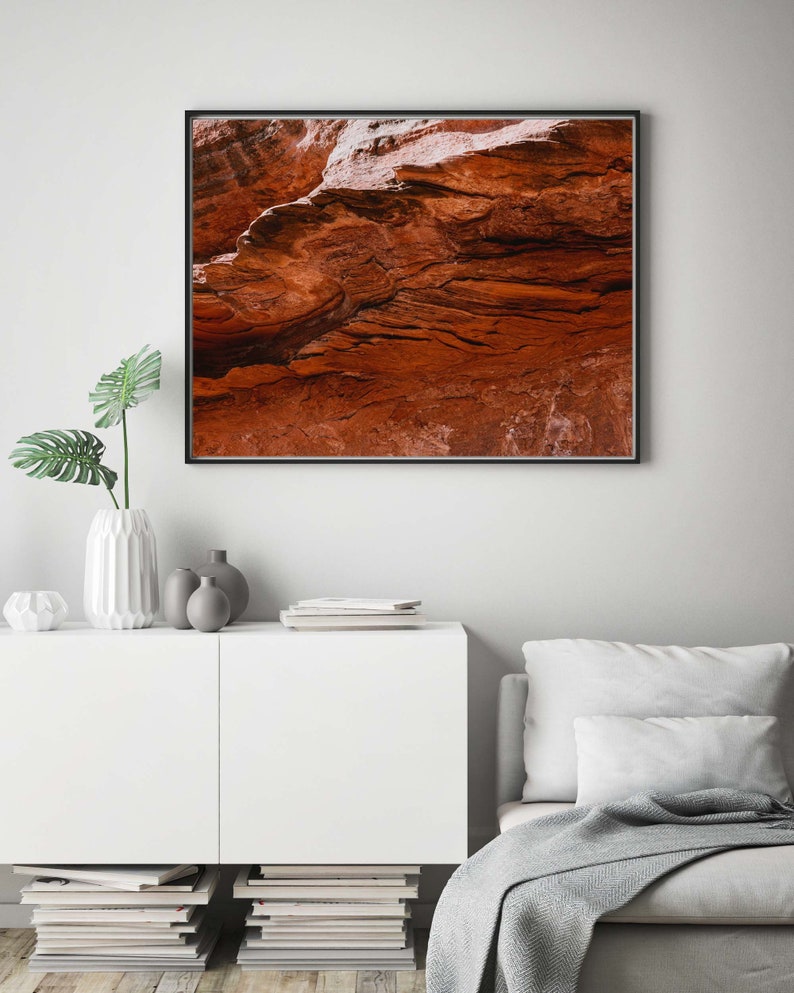 Sedona, Parco Nazionale, The Birthing Cave, Arizona, Desert Wall Art, Natura, Paesaggio, Stampe Fine Art, Minimalista, Decorazione murale moderna immagine 2