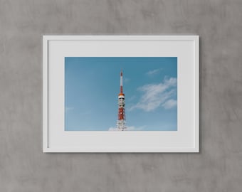 Tokyo Tower Print: Japan Cityscape Photography, Modern Wall Art