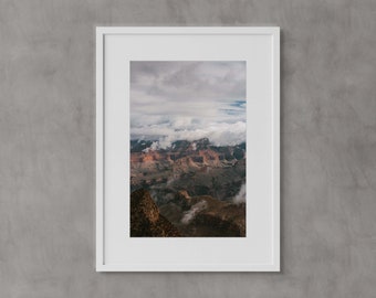 Grand Canyon, National Park, Arizona Wall Art, Mather Point, Red Rock, Fine Art Prints, Minimalist, Modern Wall Decor, Nature Print