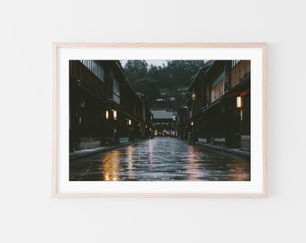 Kanazawa City Wall Art, Japan Wall Art, Fine Art Prints, Minimalist Wall Art Print, Modern Wall Decor, Street Photography, Night Photography