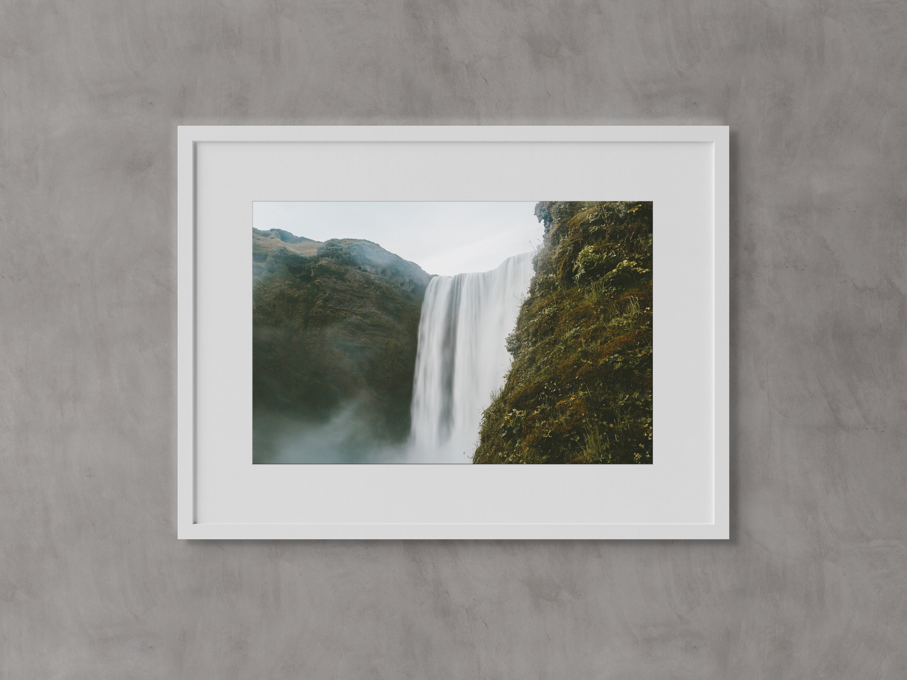 C Misty Waterfall Art Print Home Decor Wall Art Poster C Misty Waterfall Art Print Home Decor Wall Art Poster