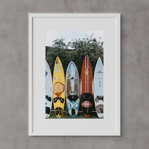 Maui, Surfboards, Hawaii Wall Art, Surfing, Fine Art Prints, Minimalist Wall Art Print, Ocean Wall Decor