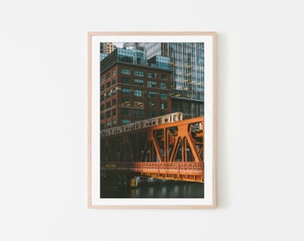 Chicago Wall Art, Subway Train Wall Art, Fine Art Prints, Minimalist Wall Art Print, Modern Wall Decor, Pretty Cities, Street Photo