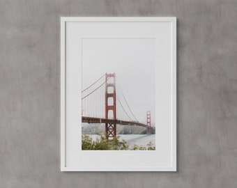 Golden Gate Bridge Wall Art, San Francisco Wall Art, Fine Art Print, Minimalist Wall Art Print, Modern Wall Decor, Moody, Landscape Wall Art