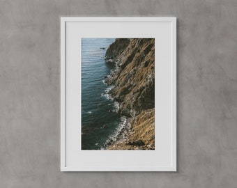 Big Sur, Ocean Wall Art, California Wall Art, Fine Art Prints, Minimalist Wall Art Print, Modern Wall Decor, Nature Print, Beach Art, Blue