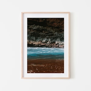 Kaihalulu Beach, Red Sand Beach, Maui, Hawaii Wall Art, Fine Art Prints, Minimalist Wall Art Print, Ocean Wall Decor, Nature Print